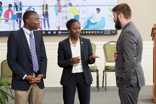 Students participate in a group Leadership 101 series session