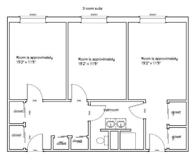 Stubbs Hall Triple Suite