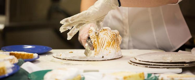 Baked Alaska served at Longwood's traditional Thanksgiving dinner