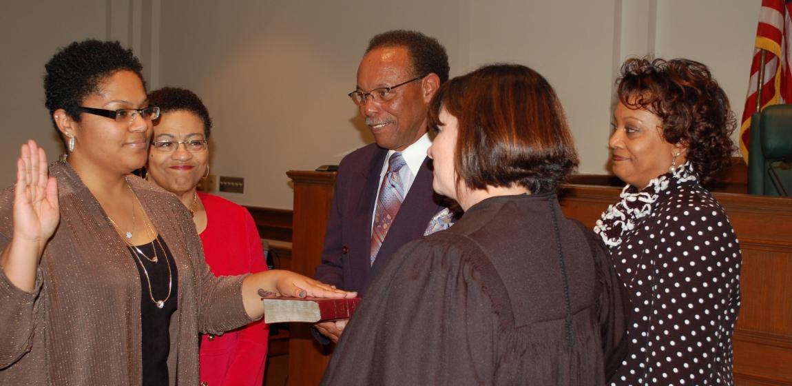 Megan Clark ’05 sworn in as Prince Edward Commonwealth’s Attorney