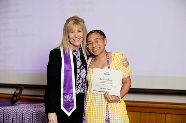 Dr. Kim Little with Becca Chung '24